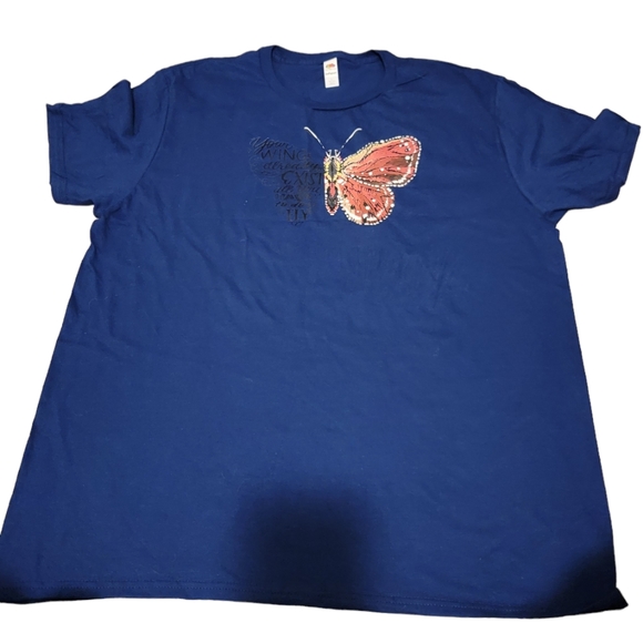 Women's Butterfly T-Shirt Size Large - Picture 1 of 6